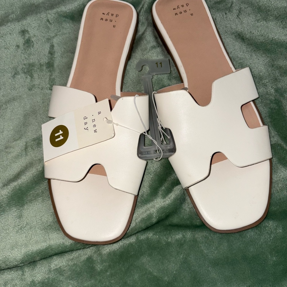 NWT A New Day White Sandals